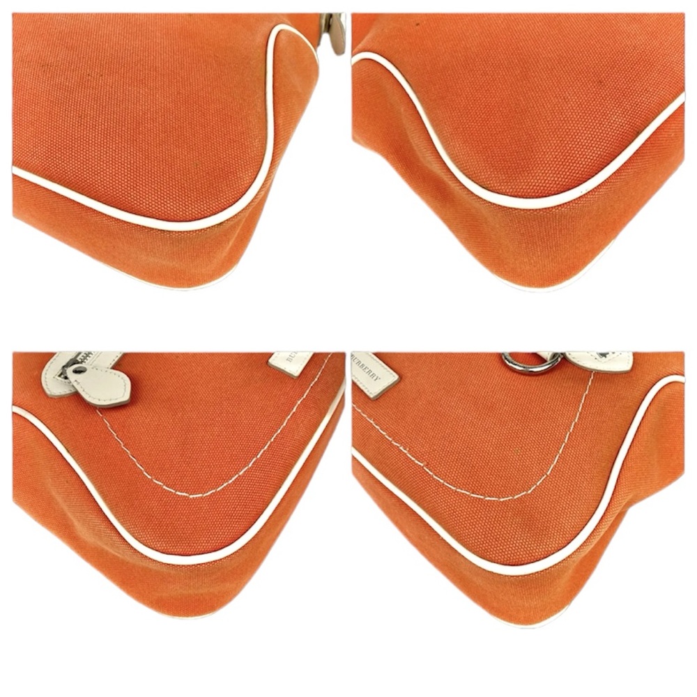 Burberry Orange Canvas and Leather Medium Shoulder Hobo bag - Picture 8 of 10